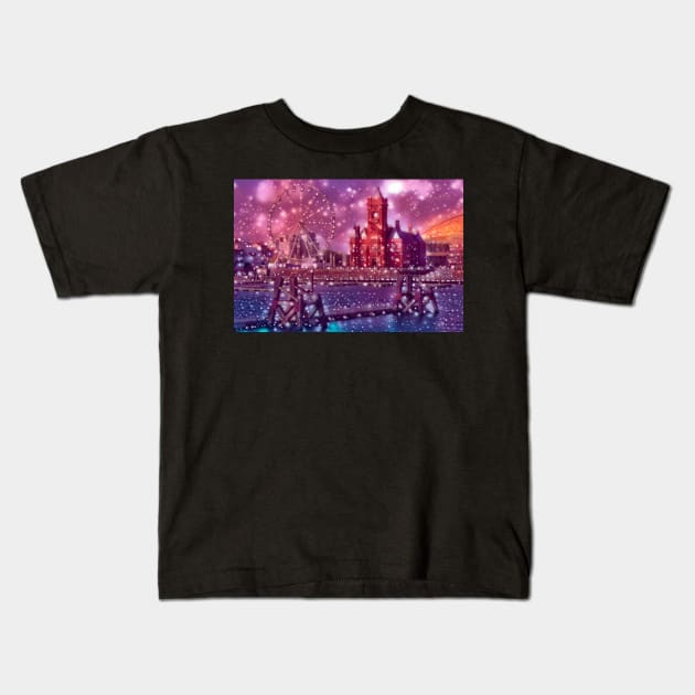 Cardiff Bay Fantasy Kids T-Shirt by RJDowns